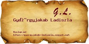 Györgyjakab Ladiszla névjegykártya